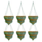 Austram Queen Anne Parasol Hanging Planter, Green, Pack of 6