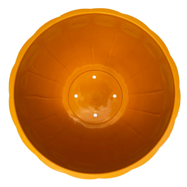 Urban Gardener Jack-O-Lantern Fiber Clay Pots, 10", 2 Pack
