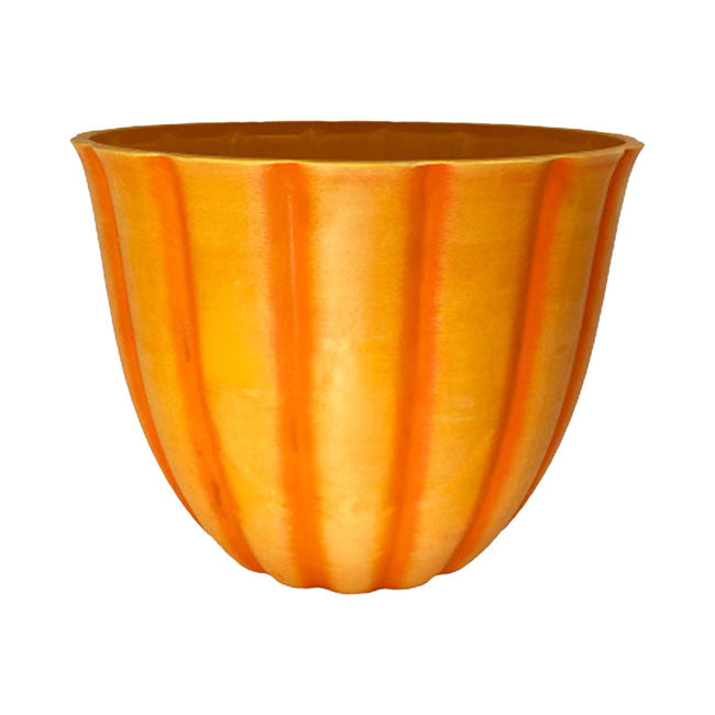 Urban Gardener Jack-O-Lantern Fiber Clay Pots, 12", 2 Pack