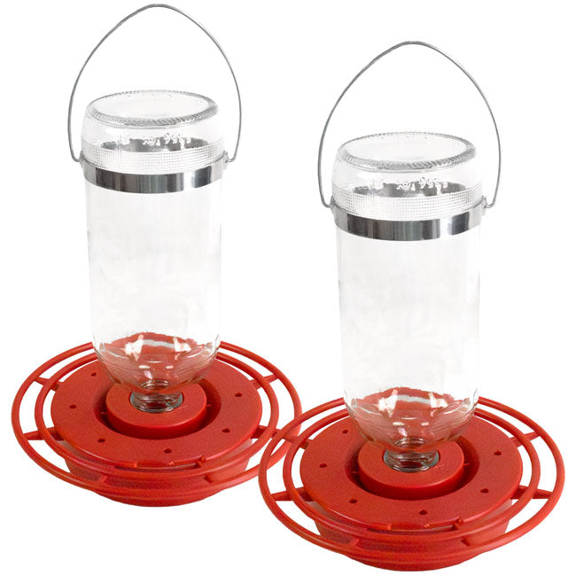 Best-1 Glass Hummingbird Feeder, 16 oz., Set of 2