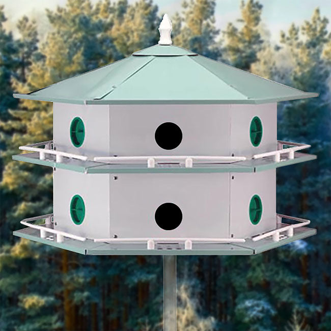 Heath 12-Room Deluxe Purple Martin House & Decoys