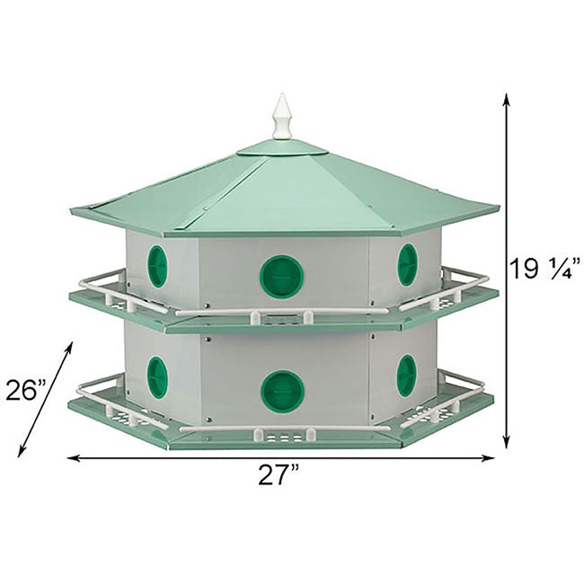 Heath 12-Room Deluxe Purple Martin House & Decoys