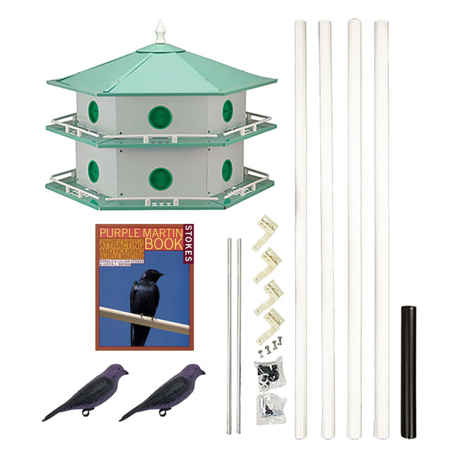 Heath 12-Room Deluxe Purple Martin House Package