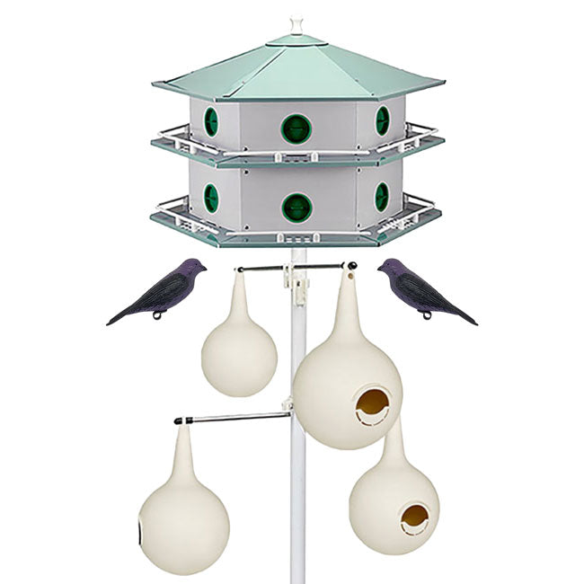 Heath 12-Room Deluxe Purple Martin House, Gourds, & Decoys Kit