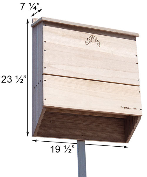 BestNest Five-Celled Bat House Kit with Pole, 500 bats