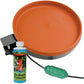 3-IN-1 Heated Bird Bath w/Connector & Cleaner, Terra Cotta