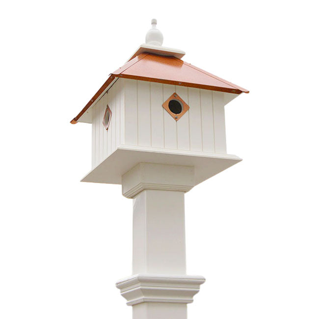 Carriage Bird House and Decorative Mounting Post