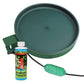 3-IN-1 Heated Bird Bath w/Cord Connector & Cleaner, Green