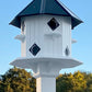 Wing & A Prayer Castle Bird House with White Mounting Post