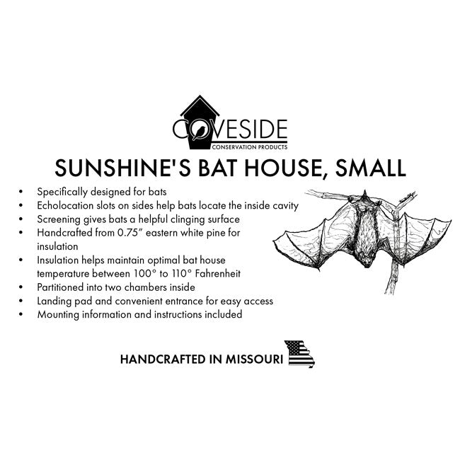 Coveside Sunshine's Bat House, Small, 100 bats