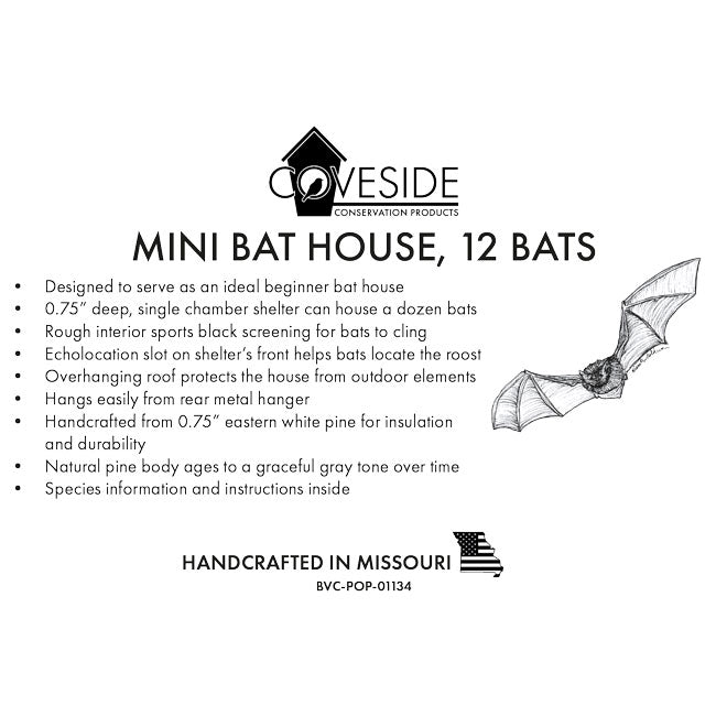 Coveside Mini Bat House, 12 bats