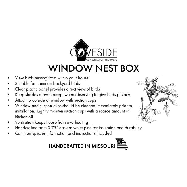 Coveside Window Nest Box