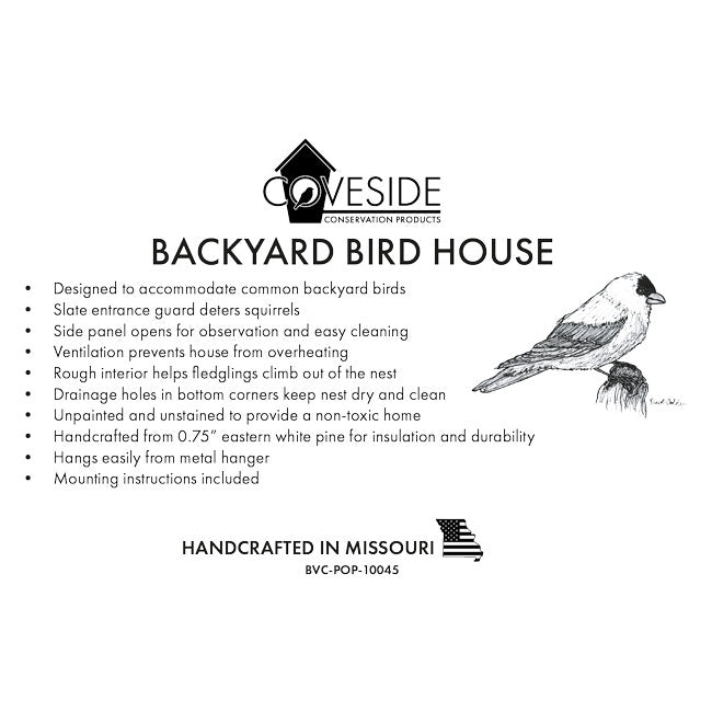 Coveside Backyard Bird House