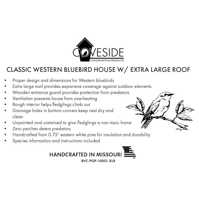 Coveside Classic Western Bluebird House w/ Extra Large Roof