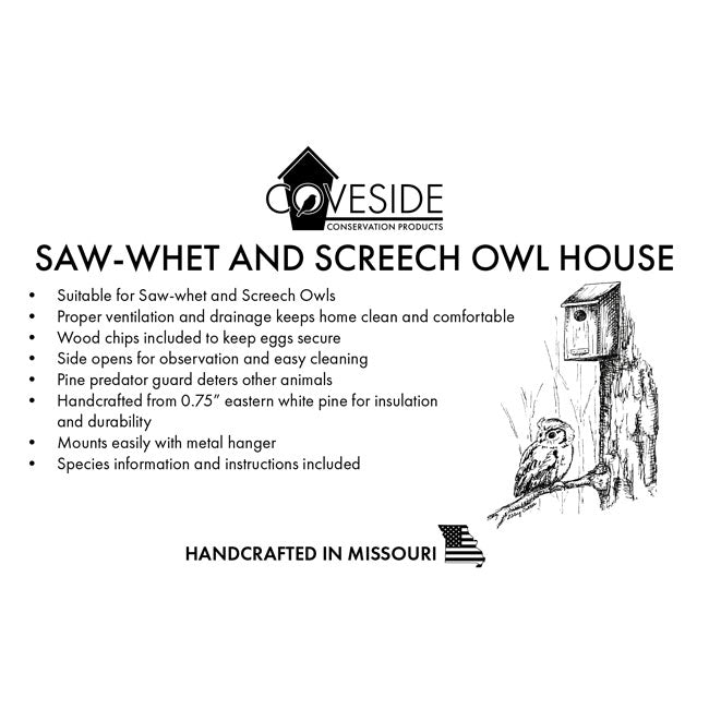 Coveside Saw-Whet and Screech Owl House