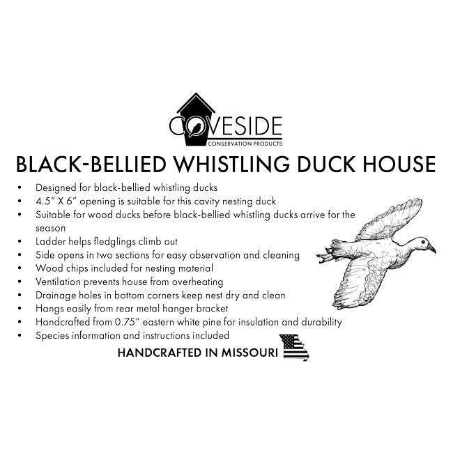 Coveside Black-Bellied Whistling Duck House, Unassembled