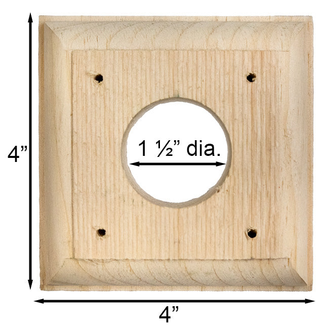Coveside Wood Predator Guard, 1.5" dia. hole