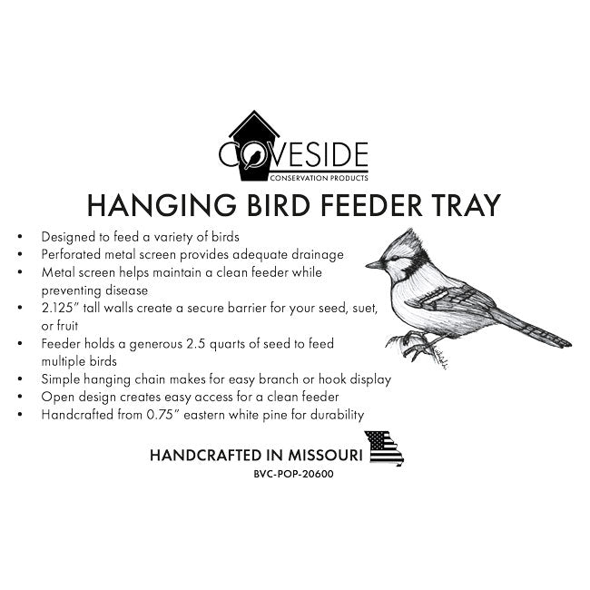 Coveside Hanging Bird Feeder Tray