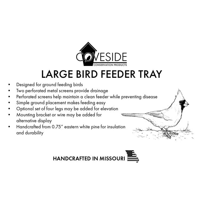 Coveside Large Standing Bird Feeder Tray