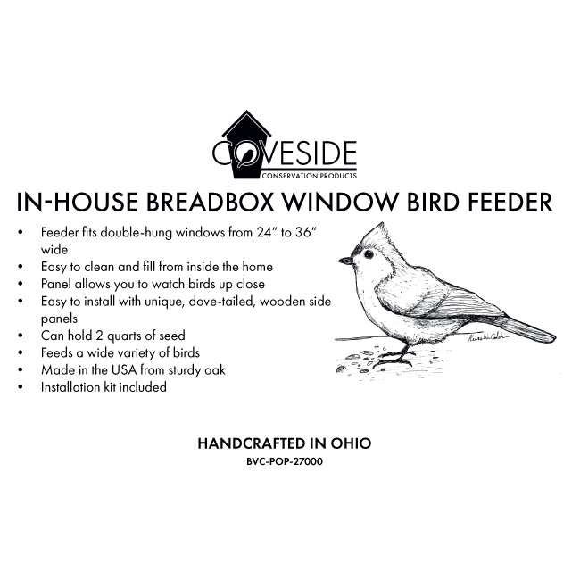 Coveside In-House Breadbox Window Bird Feeder