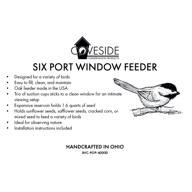 Coveside Six Port Window Bird Feeder