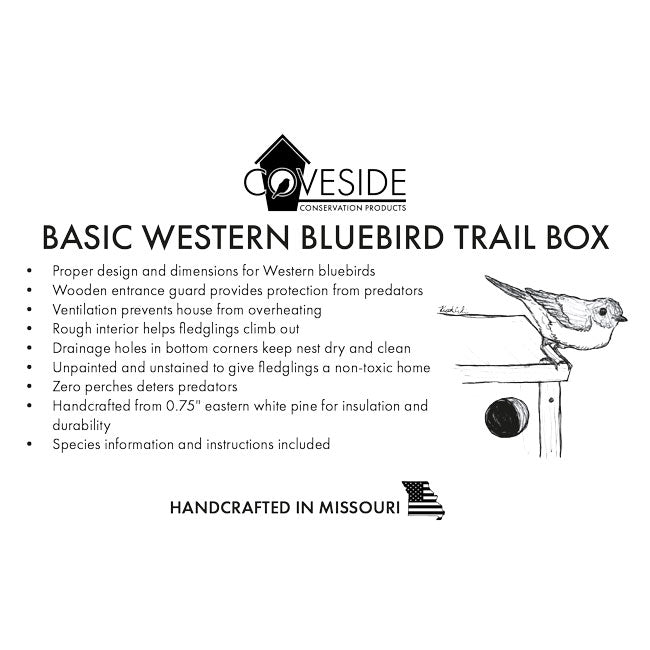 Coveside Basic Western Bluebird Trail Box