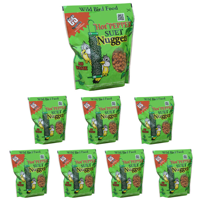 C&S Hot Pepper Suet Nuggets, 27 oz., Pack of 8