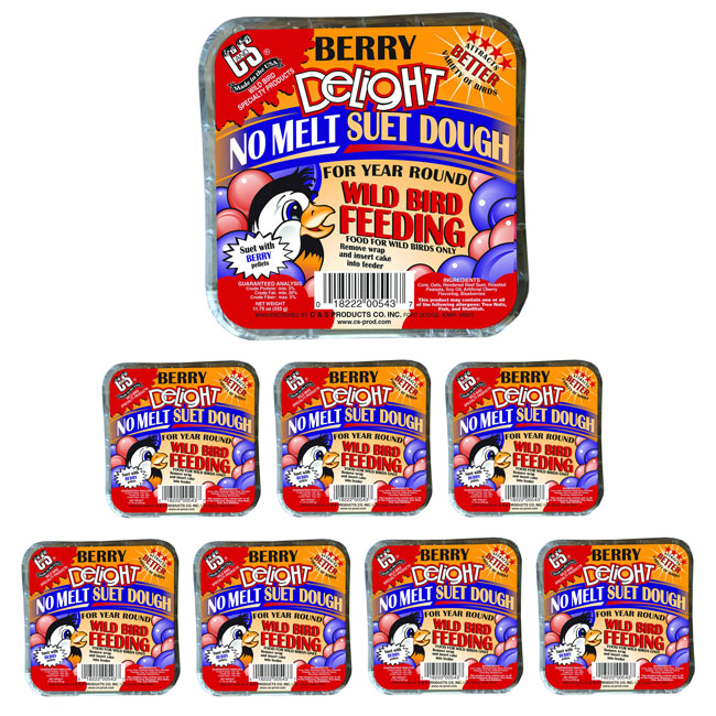 C&S Berry Delight No Melt Suet Cakes, 11.75 oz., Pack of 8