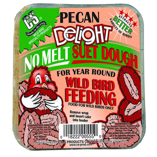 C&S Pecan Delight No Melt Suet Dough, 11.75 oz., Pack of 8