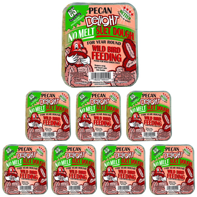 C&S Pecan Delight No Melt Suet Dough, 11.75 oz., Pack of 8