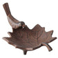 Esschert Design Maple Leaf Bird Baths, Brown, Pack of 2