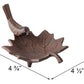 Esschert Design Maple Leaf Bird Baths, Brown, Pack of 2