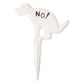 Esschert Design Cast Iron "NO!" Pooping Yard Sign, Wht, 3 Pk