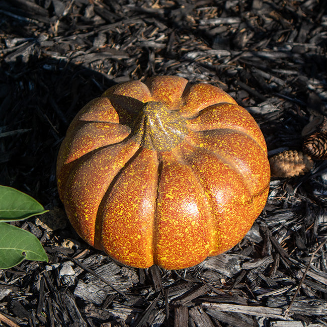 Artisanal Squash Pumpkin Statues, Pack of 2