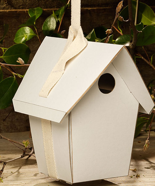 GreenBird Unassembled Wren Houses w/Nesting Material, 2 Pack