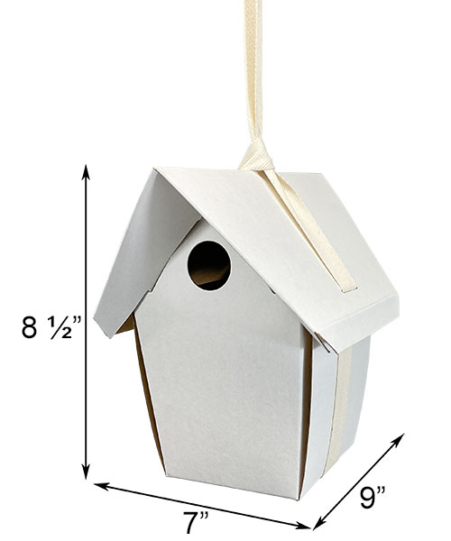 GreenBird Unassembled Wren Houses w/Nesting Material, 2 Pack