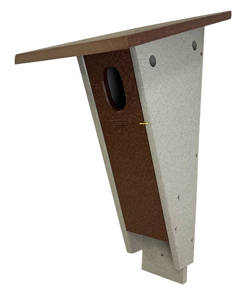 Amish Made Recycled Plastic Slant-Front Bluebird House, Brn