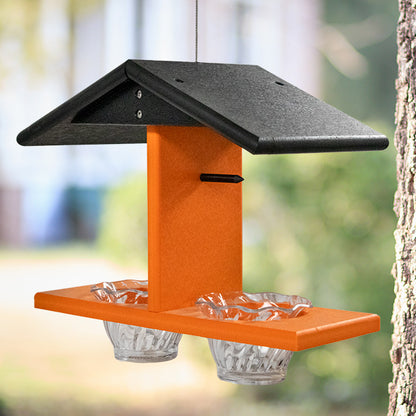 Recycled Plastic Oriole Feeder, Black/Orange