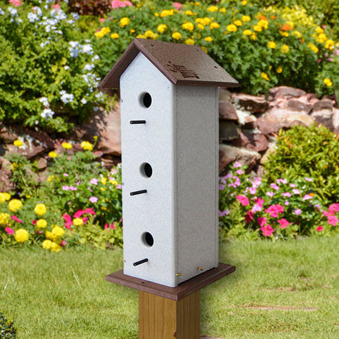 Amish Made Recycled Plastic Triple Wren House, Vertical – Prime Retreat ...