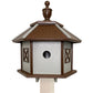 Amish Made Recycled Plastic Gazebo Bird House, Brown & Gray