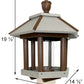 Amish Made Recycled Plastic Gazebo Bird Feeder, Brown & Gray