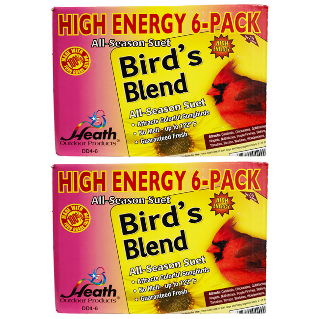 Heath High Energy Bird's Blend Suet Cakes, 11.25 oz., 12 Pk