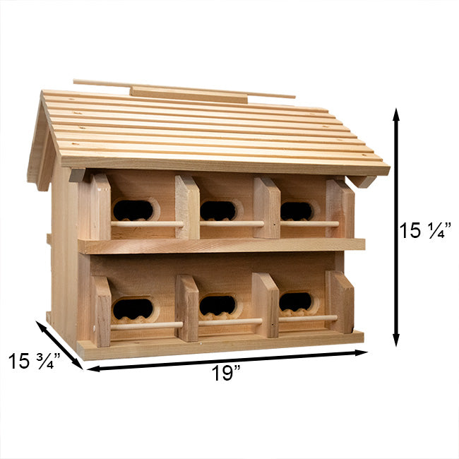 Cedar Crescent Entry Purple Martin House Package, 12 Room