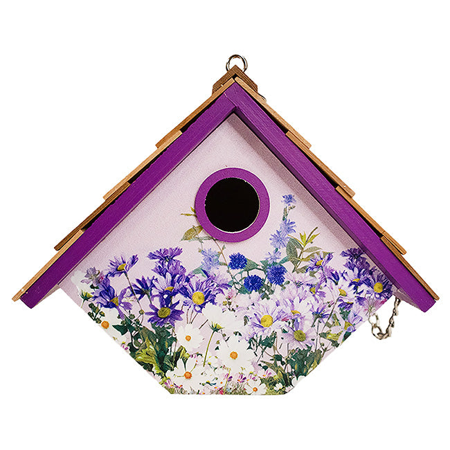 Home Bazaar Hanging Wren House, Spring Bouquet Print