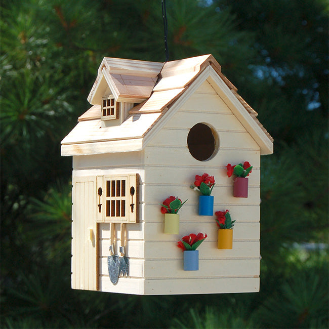 Home Bazaar Potting Shed Bird House & Feeder Kit, Natural