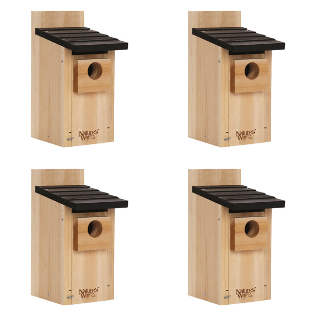 Nature's Way Cedar Bluebird Box House, Pack of 4