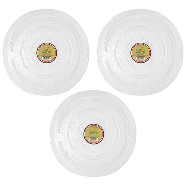 Panacea Professional Grade Plant Saucers, 12" dia., 3 Pack