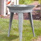 Vintage Galvanized Metal Bird Bath & Stand w/Mosquito Dunks