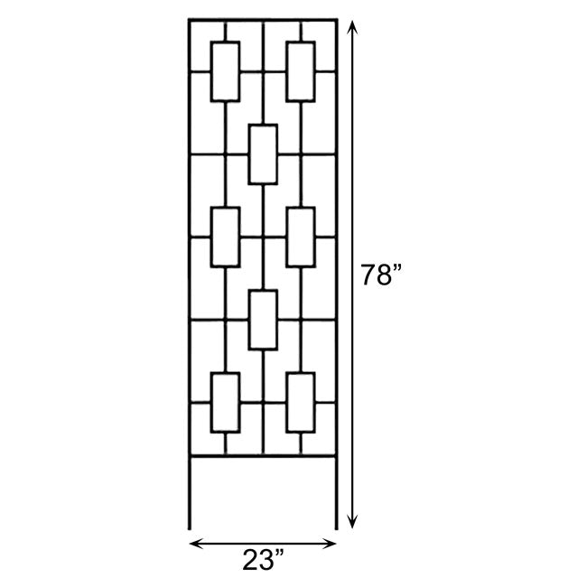 Panacea Contemporary Trellises, Black, 78"H, Pack of 2