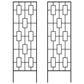 Panacea Contemporary Trellises, Black, 78"H, Pack of 2